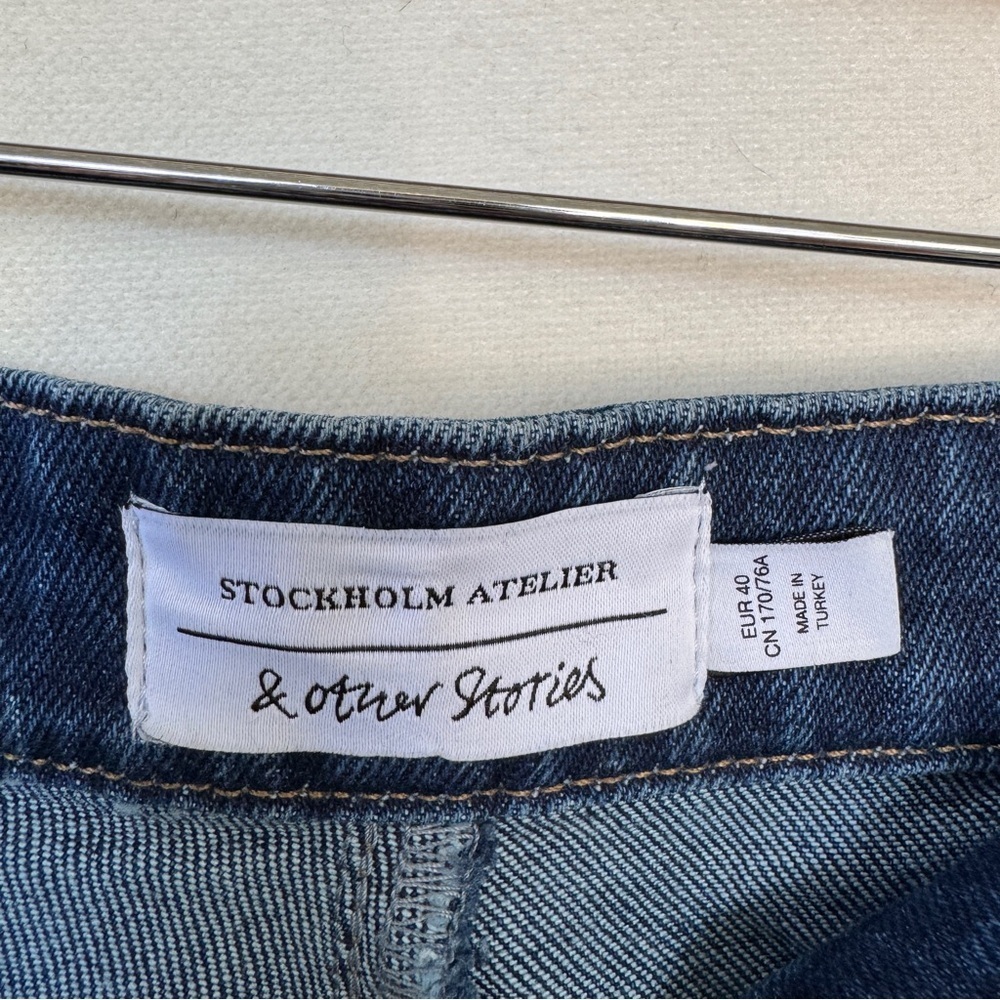 Stockholm Atelier & Other Stories Womens Flared Jeans Blue Sz EUR 40 Western - Picture 12 of 12
